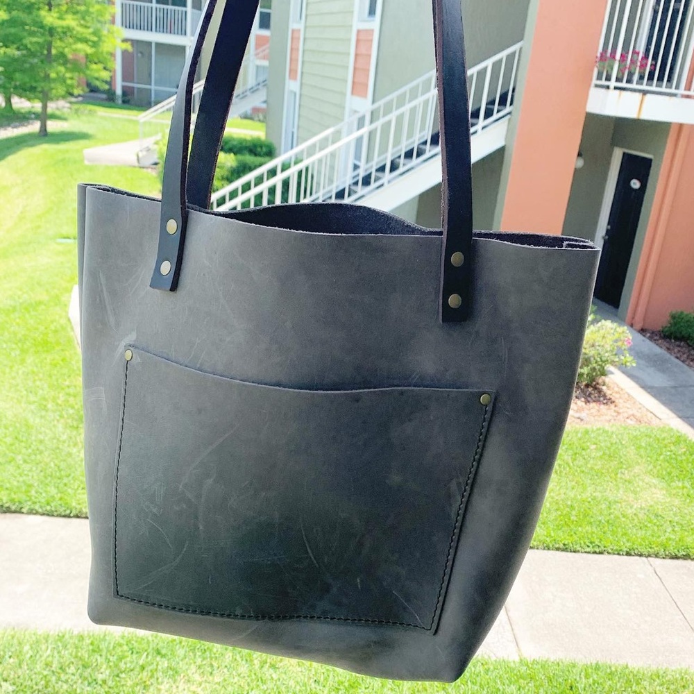 Portland Leather Goods Grey Classic Tote